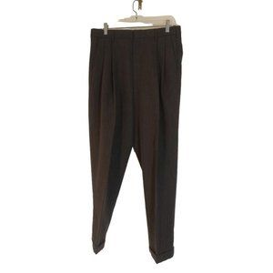 Alexander Julian Colours Dress Pants Slacks Men's Sz 34 X 30 Brown Pleated Front